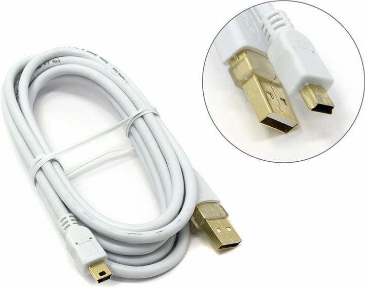 

Кабель USB2.0(Am)-miniUSB(BM), Hama, 1.8m, белый (78468)