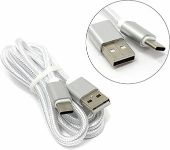 

Кабель USB2.0-USB Type C, Jet.A, в оплётке, 1м, белый (JA-DC31)