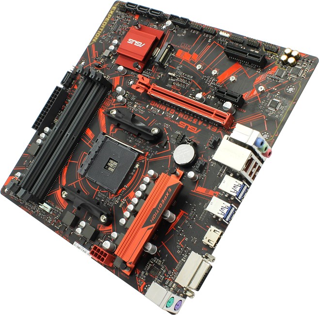 

Материнская плата ASUS EX-A320M-GAMING, SocketAM4, AMD A320, 4xDDR4, PCI-Ex16, 4SATA3, 7.1-ch, GLAN, 4/6 USB 3.0, DVI, HDMI, mATX, Retail, EX-A320M-GAMING