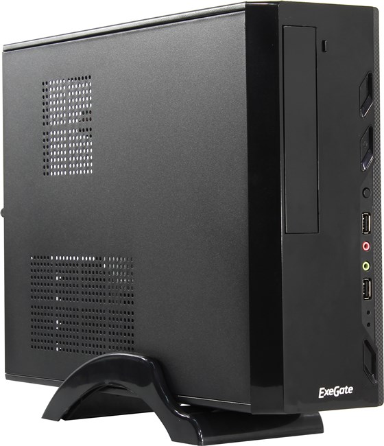 Корпус ExeGate MI-208, mATX, Slim-Desktop, черный, 350 Вт (EX268694RUS)