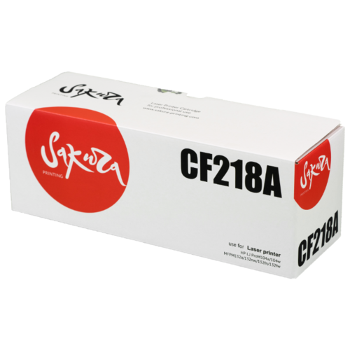 

Картридж лазерный Sakura SACF218A (18A/CF218A), черный, 1400 страниц, совместимый для LJ Pro M104a/M104w/M132a/M132fn/M132fw/M132nw