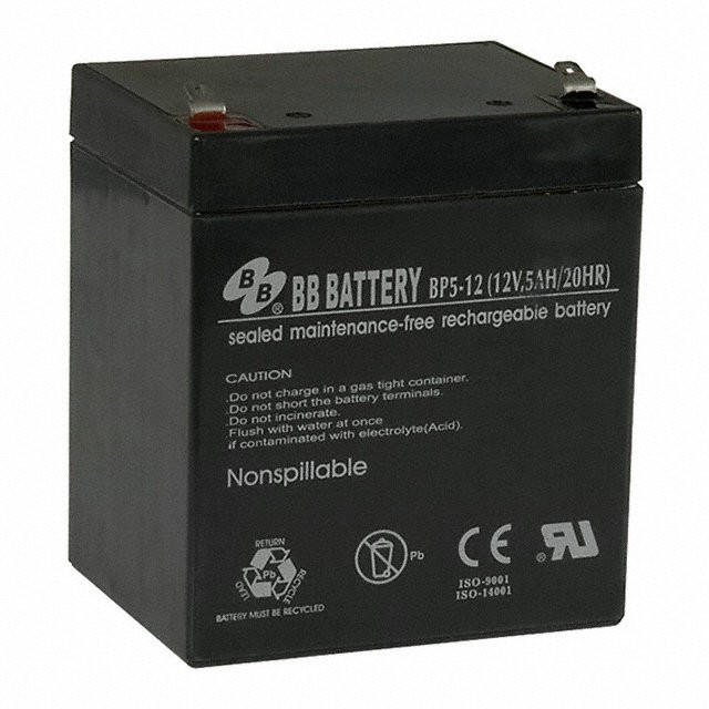 

Аккумуляторная батарея для ИБП B.B.Battery BP5-12, 12V, 5Ah, BP5-12