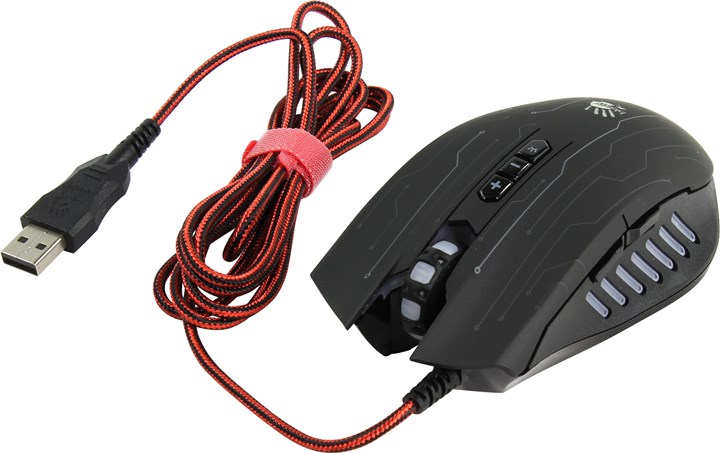 

Мышь проводная A4Tech Bloody Q82, 3200dpi, оптическая светодиодная, USB, черный, Bloody Q82