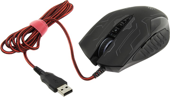 

Мышь проводная A4Tech Bloody Q51, 3200dpi, оптическая светодиодная, USB, черный, Bloody Q51