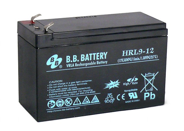 Аккумуляторная батарея для ИБП B.B.Battery HRL9-12, 12V, 9Ah