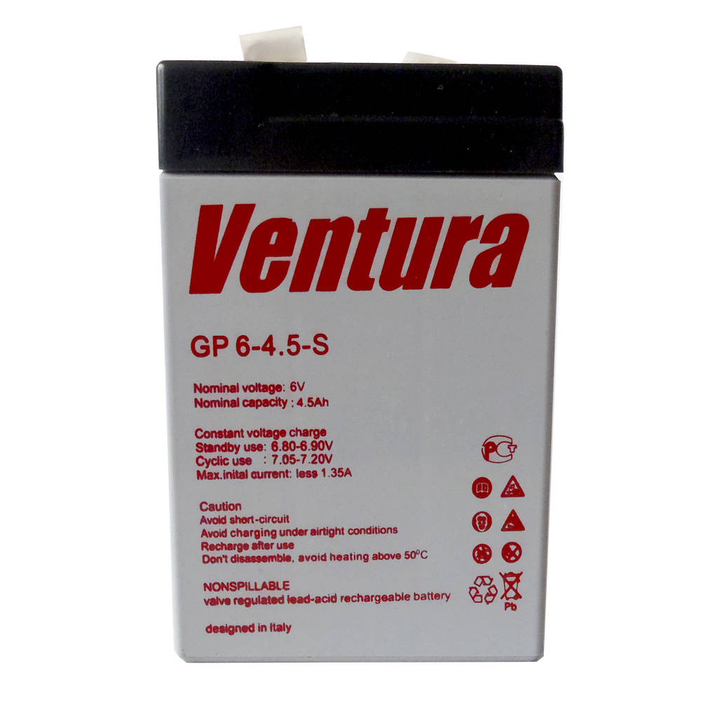

Аккумуляторная батарея для ИБП Ventura GP 6-4,5-S, 6V, 4.2Ah, GP 6-4,5-S