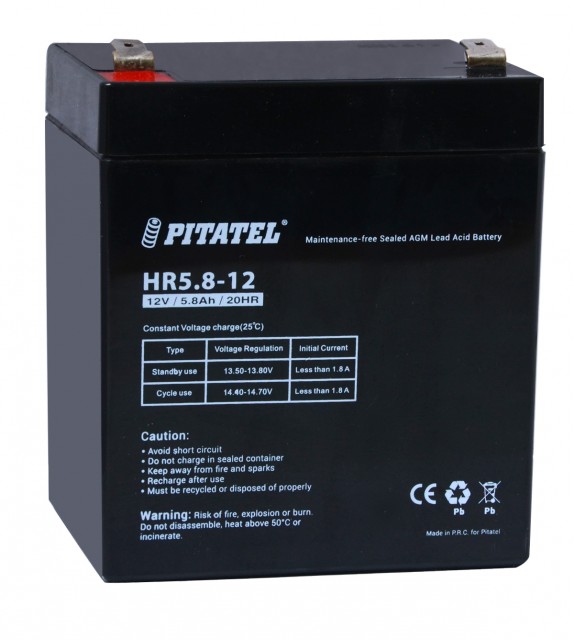 

Аккумуляторная батарея для ИБП Pitatel HR5.8-12, 12V, 5.8Ah (HR5.8-12), HR5.8-12