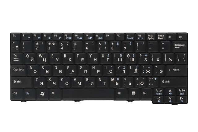 

Клавиатура Pitatel для Acer Aspire One A110/A150/ZG5/D150/D250 RU, черная (KB-111R), KB-111R