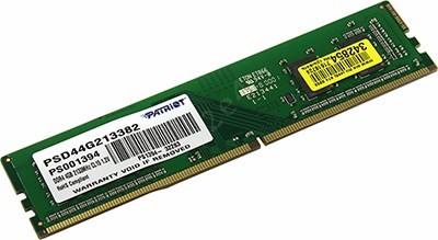 

Память DDR4 DIMM 4Gb, 2133MHz, CL15, 1.2 В, Patriot Memory, Signature (PSD44G213382), PSD44G213382
