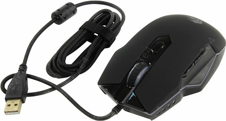 Мышь проводная Gembird MG-740, 4000dpi, оптическая светодиодная, USB, черный