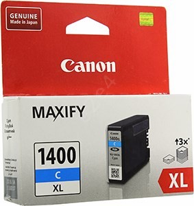 

Картридж струйный Canon PGI-1400XL C (9202B00), голубой, оригинальный, ресурс 1020 страниц для Canon Canon MAXIFY-MB2040 / MB2340, PGI-1400XL C