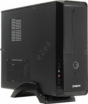 Корпус ExeGate MI-209, mATX, Slim-Desktop, черный, 300 Вт (EX268698RUS)