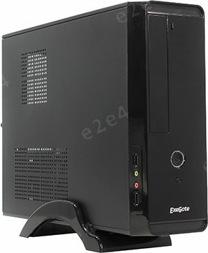 Корпус ExeGate MI-209, mATX, Slim-Desktop, черный, 400 Вт (EX268700RUS)