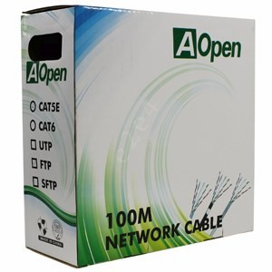 

Витая пара FTP кат.5e, 4 пары, CCA, 100м., внутренний, белый, AOpen (ANC5241)