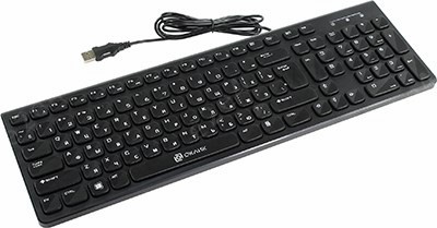 

Клавиатура проводная Oklick 590M, мембранная, USB, черный, 590M
