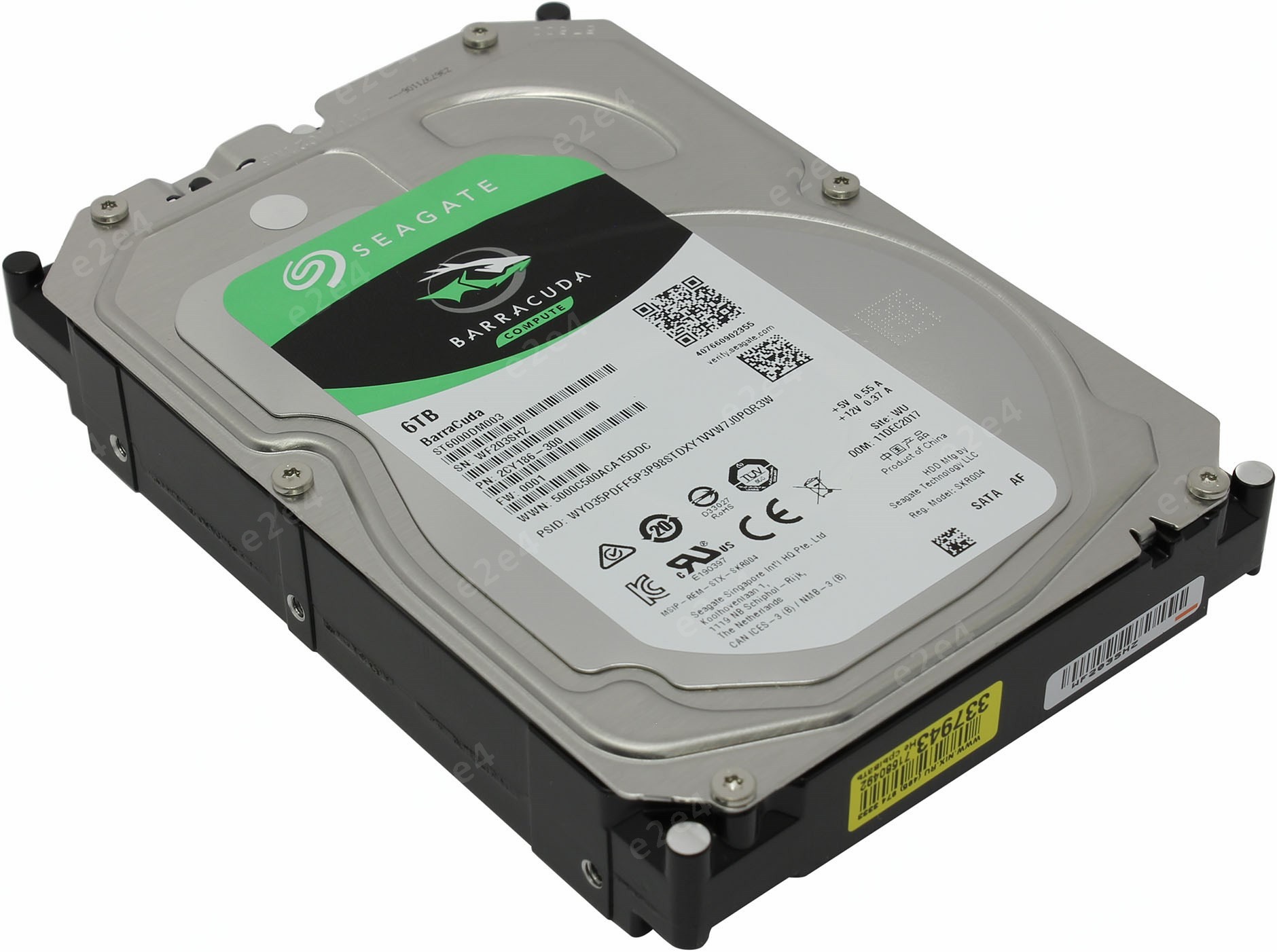Жесткий диск (HDD) Seagate 6Tb Barracuda, 3.5", 5400rpm