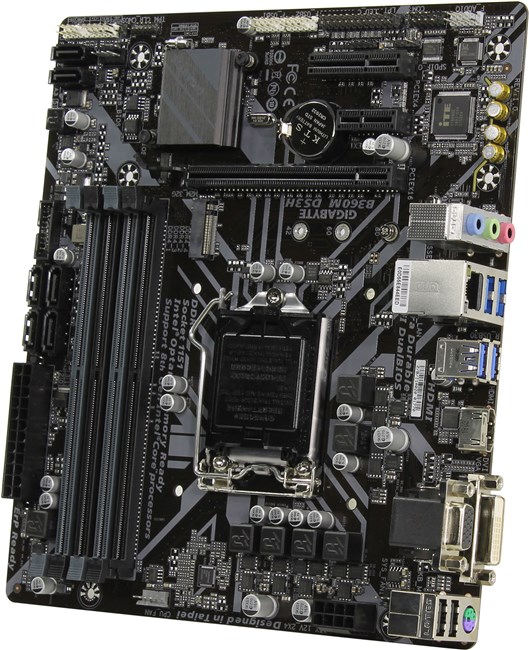 Материнская плата GIGABYTE B360M DS3H, Socket1151v2, Intel B360, mATX