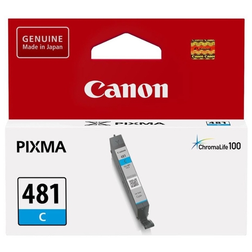 

Картридж струйный Canon CLI-481 C (2098C001), голубой, оригинальный, ресурс 256 страниц для Canon Pixma TS5140 / 6140 / 8140 / 8540, CLI-481 C