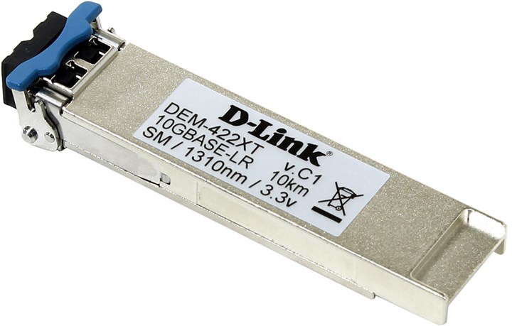 

Трансивер D-Link DEM-422XT XFP 10Giga SM 10KM, Серебристый, DEM-422XT
