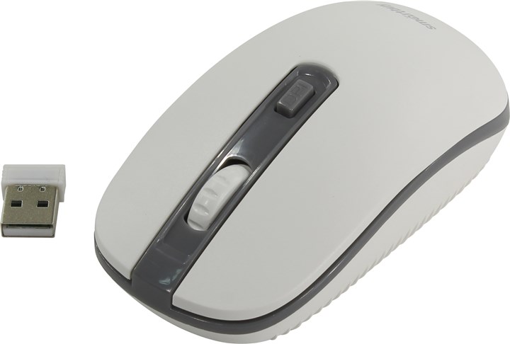 

Мышь беспроводная SmartBuy ONE 359G-K, 1600dpi, оптическая светодиодная, Wireless, USB, белый/серый (SBM-359AG-WG), ONE 359G-K