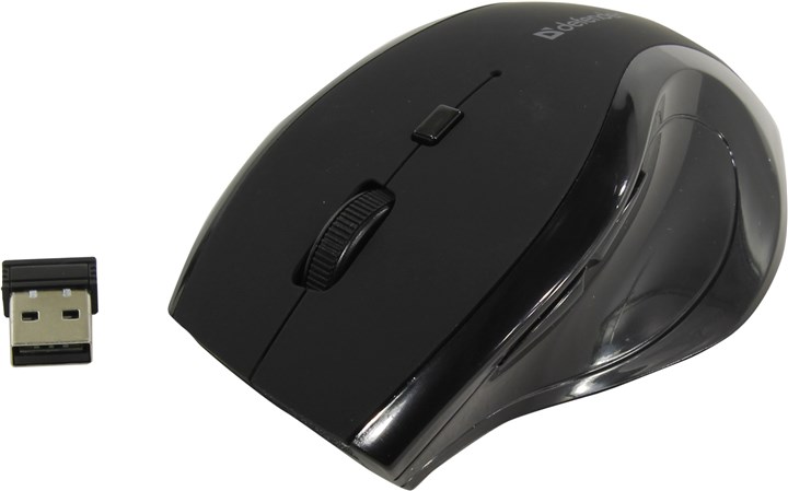 

Мышь беспроводная Defender Accura MM-295, 1600dpi, оптическая светодиодная, USB, черный (52295), Accura MM-295