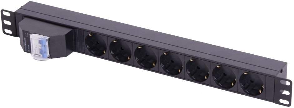

Блок розеток (PDU) TLK TLK-RSC07-MD-04-BK, 19U, кол-во розеток:7 (7xЕвро), 16А, черный, TLK-RSC07-MD-04-BK