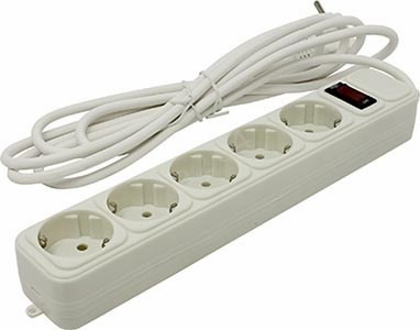 

Сетевой фильтр ExeGate SP-5-3W, 5-розеток, 3 м, белый (EX221187RUS), SP-5-3W