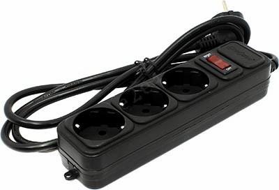 

Сетевой фильтр ExeGate SP-3-1.8B, 3-розетки, 1.8 м, черный (EX221176RUS), SP-3-1.8B