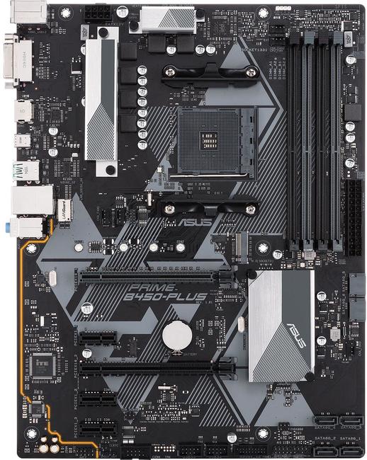 Материнская плата ASUS Prime B450-Plus, SocketAM4, AMD B450, ATX