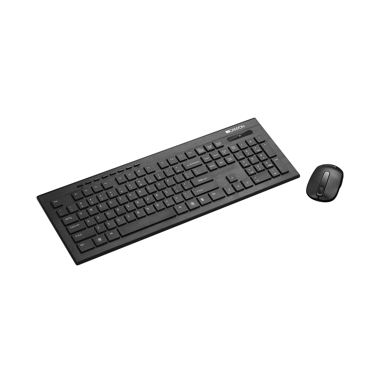 Клавиатура + мышь Canyon CNS-HSETW4-RU, беспроводная, USB, черный