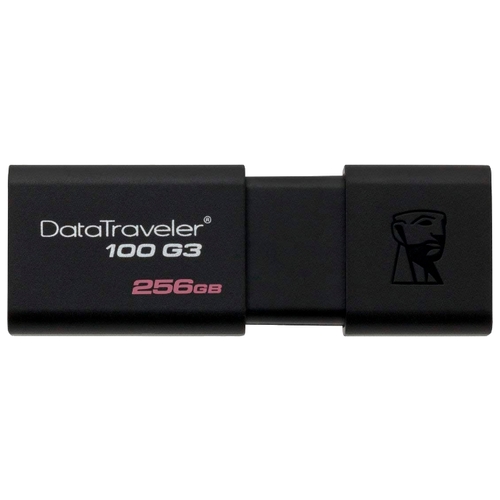 

Флешка 256Gb USB 3.0 Kingston Data Traveler 100 G3, черный (DT100G3/256GB), Data Traveler 100 G3