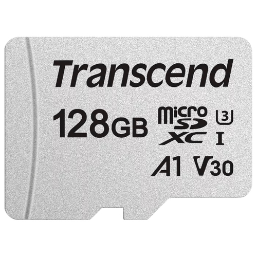 Карта памяти 128Gb microSDXC Transcend 300S Class 10 UHS-I U3 + адаптер