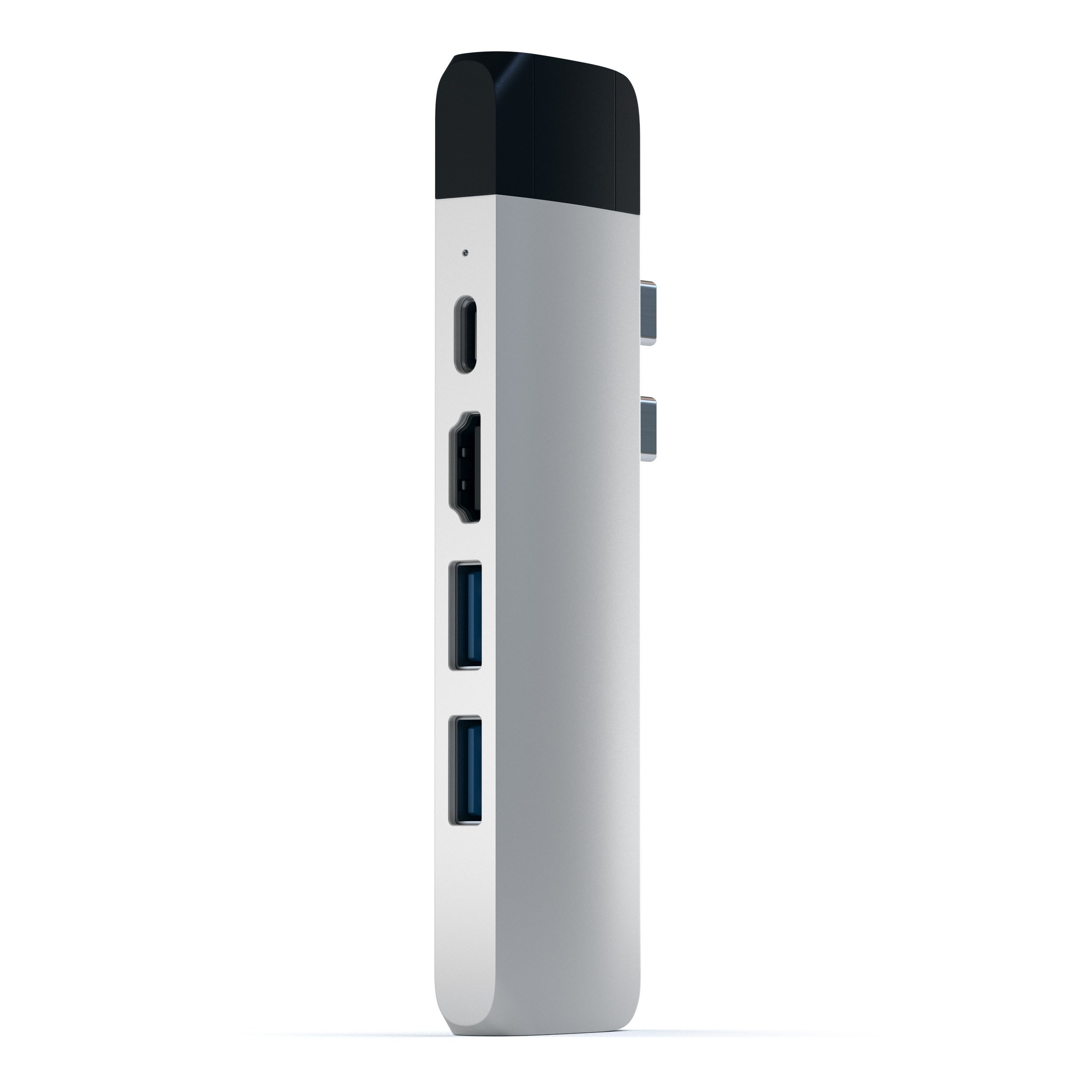 

Концентратор Satechi Pro Hub with Ethernet, 2xUSB 3.0, 1xUSB-C, серебристый + HDMI, RJ45, Pro Hub with Ethernet