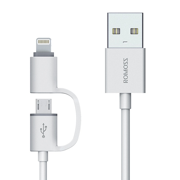 

Кабель USB2.0(Am)-Lightning 8-pin/microUSB, Pitatel, 1m, серый (CB20-101-03)