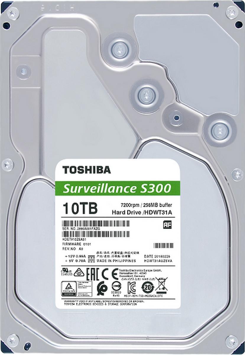 Жесткий диск (HDD) Toshiba 10Tb S300 Pro Surveillance, 3.5", 7200rpm