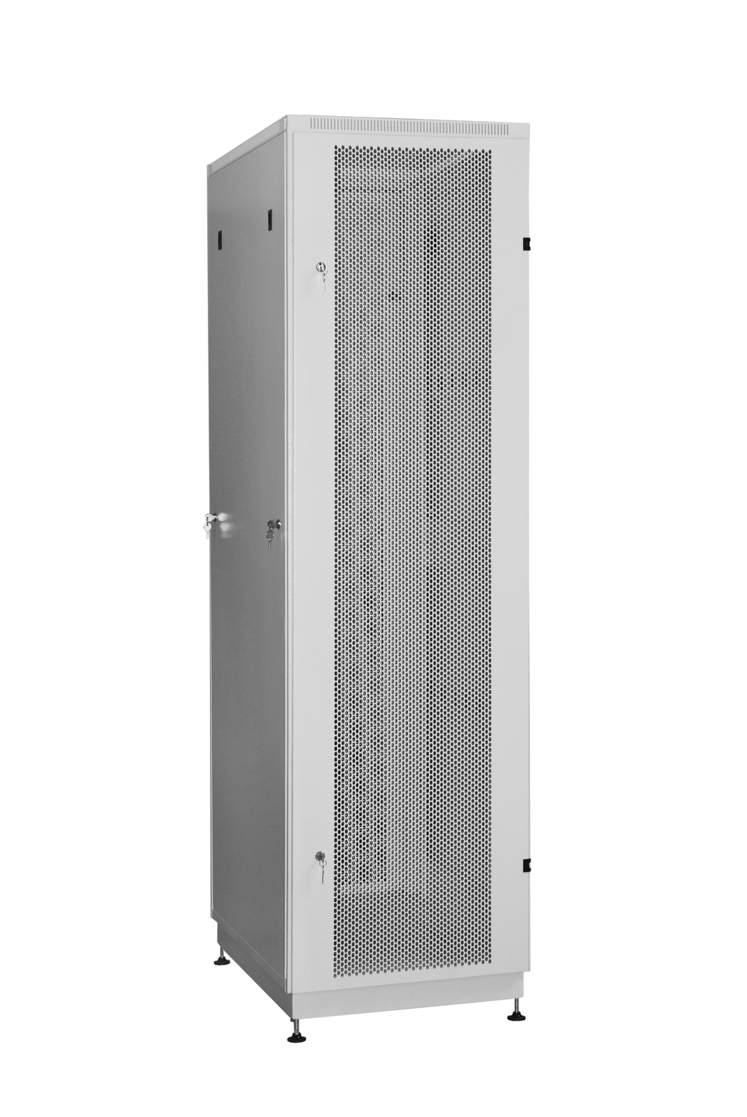 Шкаф телекоммуникационный напольный 33U 600x800 мм, перфорация, серый, разборный (3 места), NT PRACTIC 2 MP33-68 G