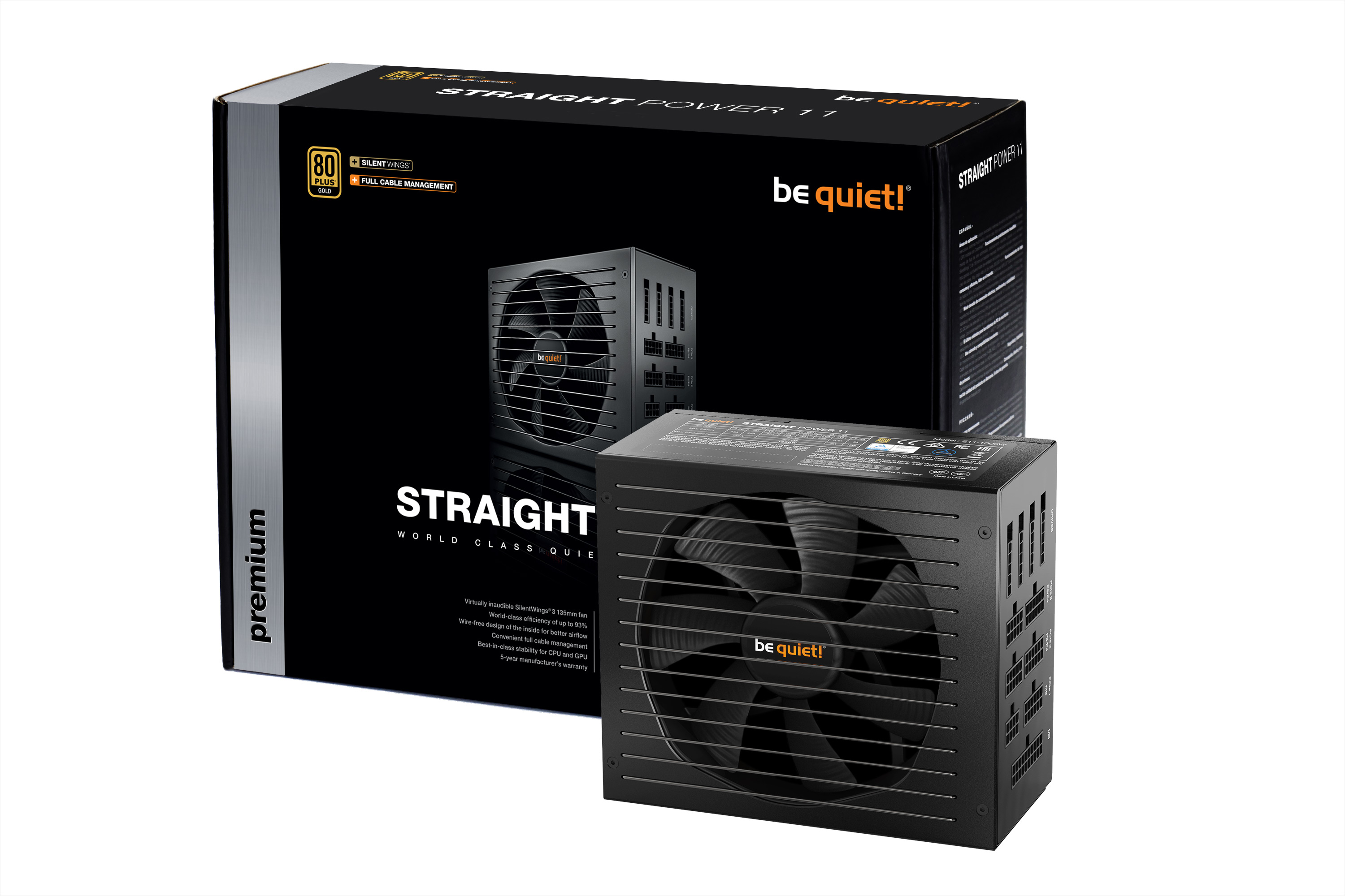 

Блок питания 750 Вт ATX be quiet! STRAIGHT POWER 11, 135 мм, 80 Plus Gold (BN283), STRAIGHT POWER 11