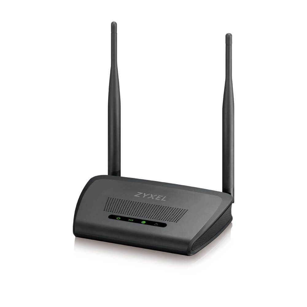 

Wi-Fi роутер ZYXEL NBG-418N v2, 802.11n, 2.4 ГГц, до 300 Мбит/с, LAN 4x100 Мбит/с, WAN 1x100 Мбит/с, внешних антенн: 2x5dBi (NBG-418NV2-EU0101F), NBG-418N v2