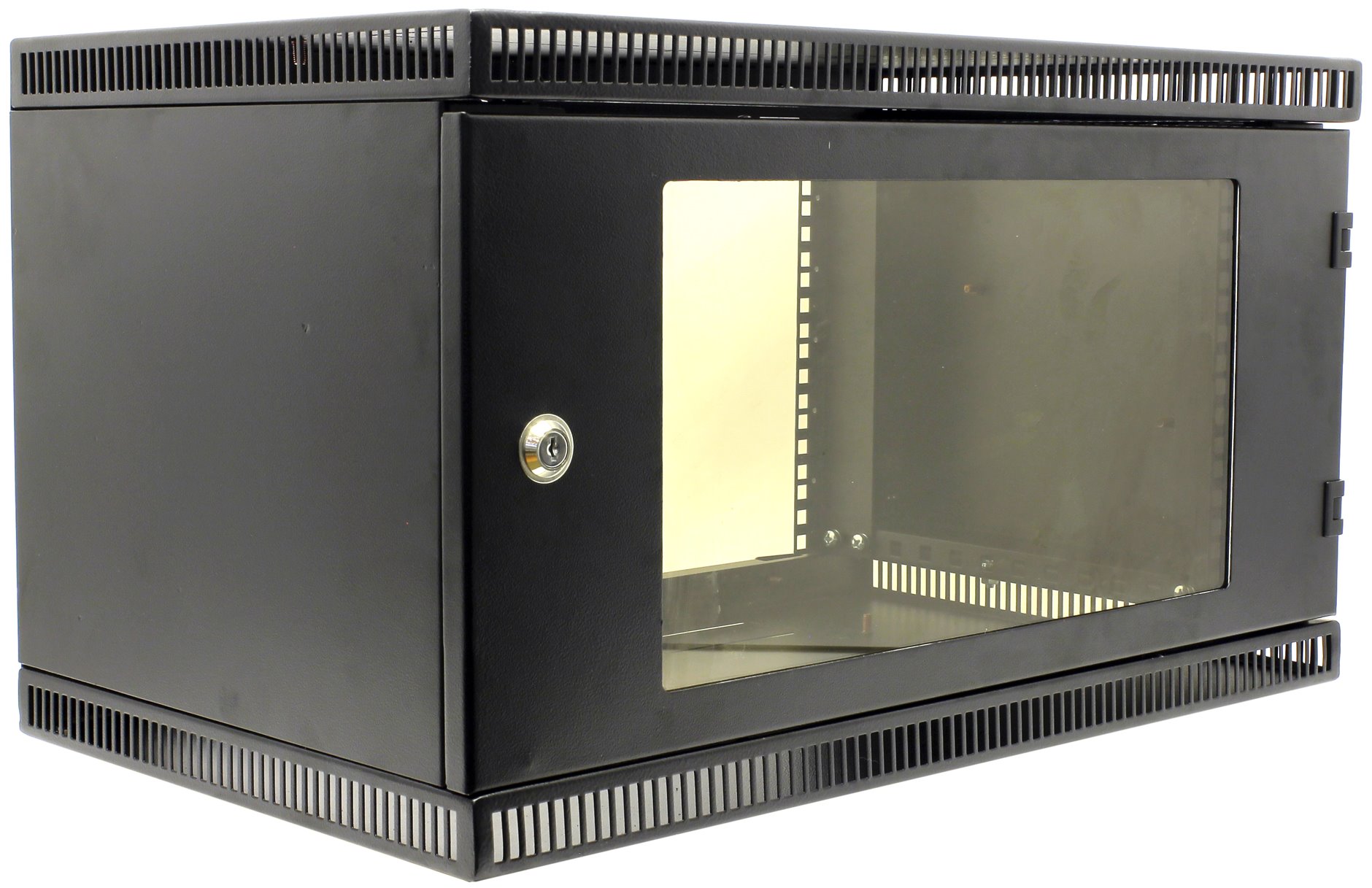Шкаф телекоммуникационный настенный 6U 600x350 мм, стекло/металл, черный, разборный, NT WALLBOX LIGHT 6-63 B (176959)