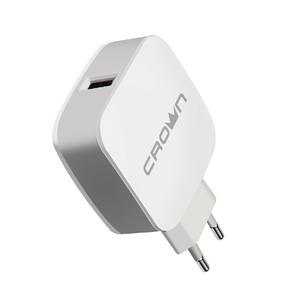 

Сетевое зарядное устройство Crown CMWC-3011, 1USB, 1.2A, белый, CMWC-3011