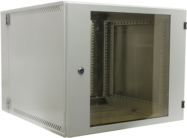 Шкаф телекоммуникационный настенный 9U 600x660, стекло/металл, серый, в сборе, NT WALLBOX PRO 9-66 G (178816)