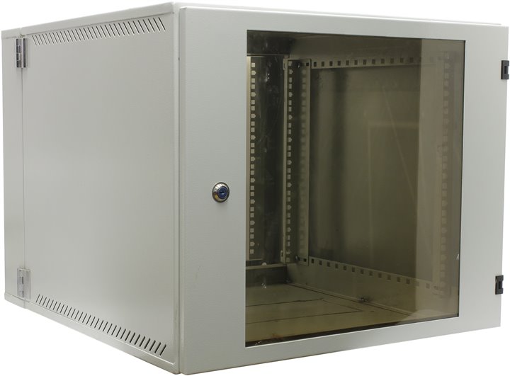 

Шкаф телекоммуникационный настенный 9U 600x660, стекло/металл, серый, в сборе, NT WALLBOX PRO 9-66 G (178816), 9-66 G