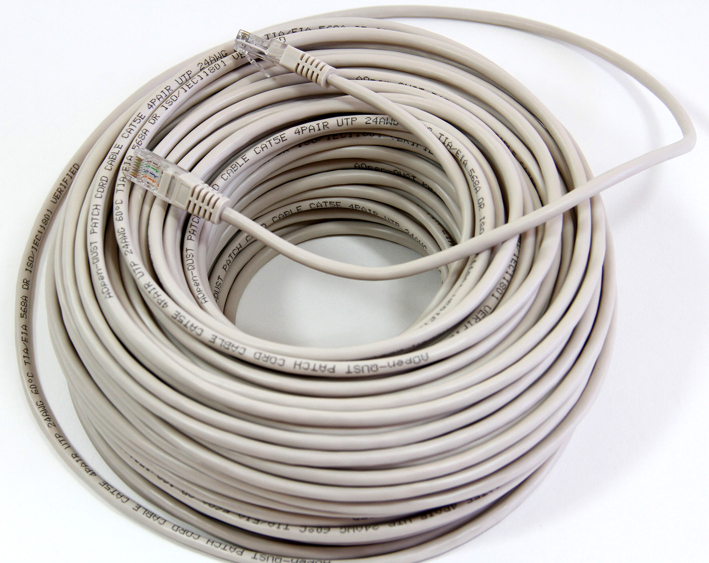 

Патч-корд UTP кат.5e, 50м, RJ45-RJ45, серый, Aopen/Qust (ANP511_50M)