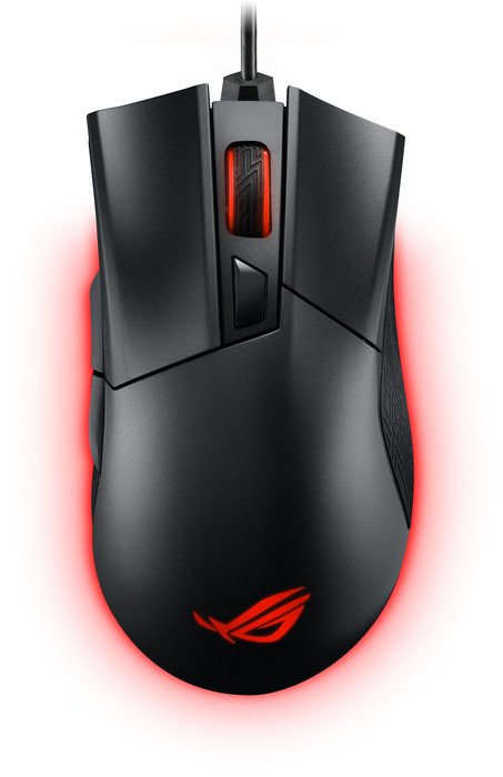 Мышь проводная ASUS ROG Gladius Black USB, 6400dpi, оптическая лазерная, USB