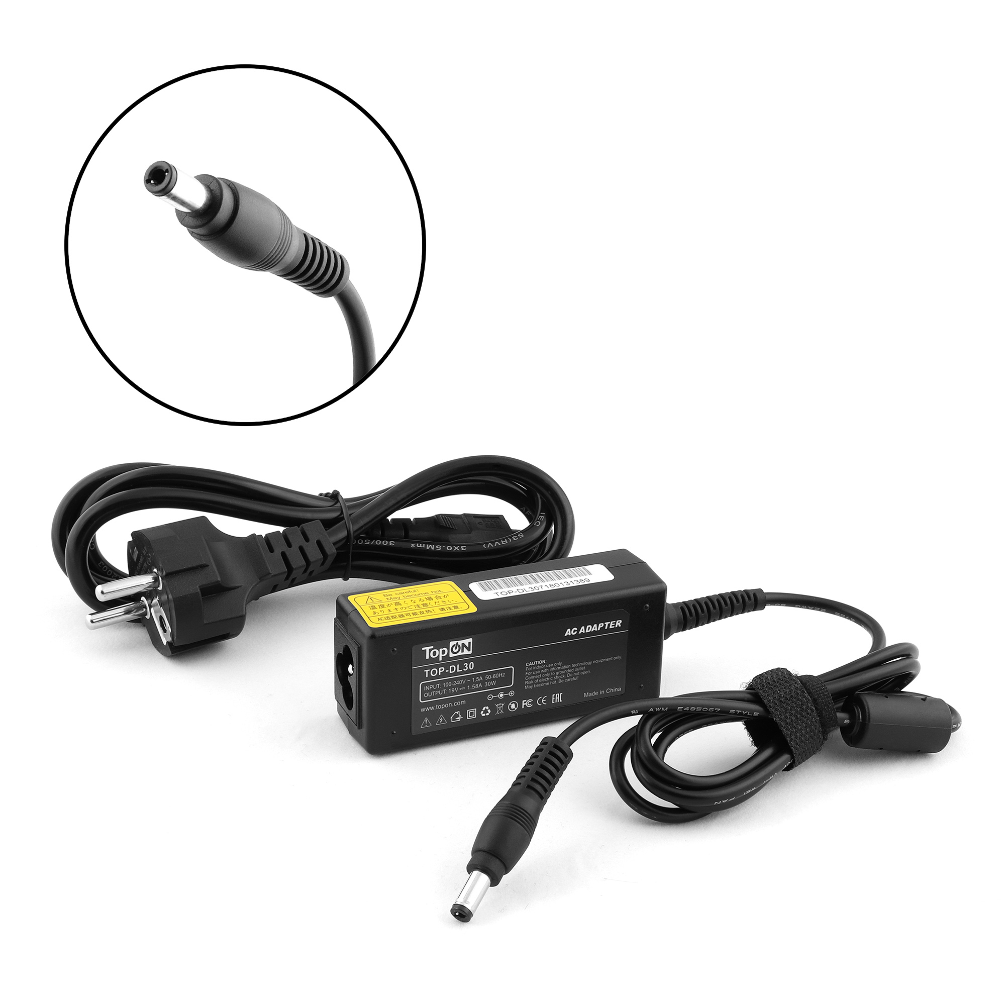 

Адаптер питания TopON для Dell Inspiron Mini 9, 10, 12, 910, 1210 Series. 19V 1.58A (5.5x1.7 mm) 30W (TOP-DL30), TOP-DL30