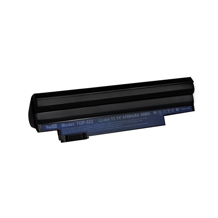 

Аккумуляторная батарея TopON для Acer Aspire One D255/D260/522/722/Happy/Happy2/Gateway/LT25 Series 11.1V 4400mAh AL10A31/AL10B31/AL10G31/LC.BTP00.128/LC.BTP00.129 (TOP-522), Черный, TOP-522