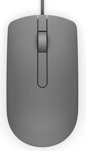 Мышь проводная Dell MS116, 1000dpi, оптическая светодиодная, USB, серый (570-AAIT)