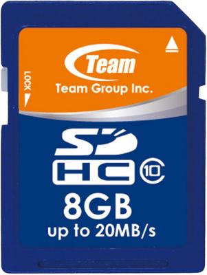 Карта памяти 8Gb SDHC Team Group Class 10 (TSDHC8GCL1001)