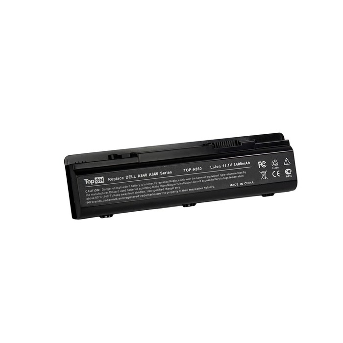 

Аккумуляторная батарея TopON для Dell Inspiron 1410, Vostro A840/A860/A860n/1014/1015 11.1V 4400mAh (TOP-A860), Черный, TOP-A860