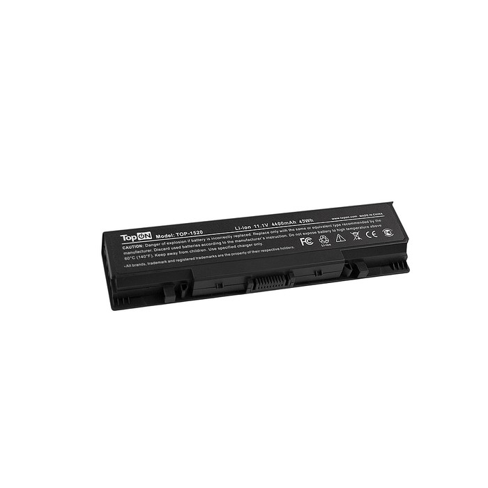 

Аккумуляторная батарея TopON для Dell Inspiron 1500/1520/1521/1720/1721, Vostro 1500/1700 11.1V 4800mAh (TOP-1520), Черный, TOP-1520